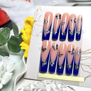 New dark blue butterfly French European and American fashion style