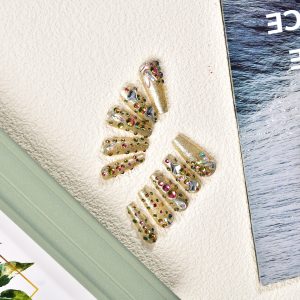 Shaped crystal diamond gold foil style